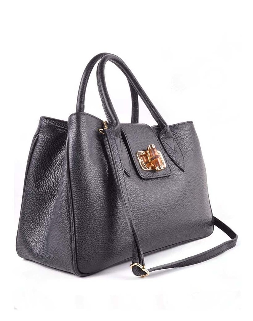 Lederen handtas | Effen | 552833