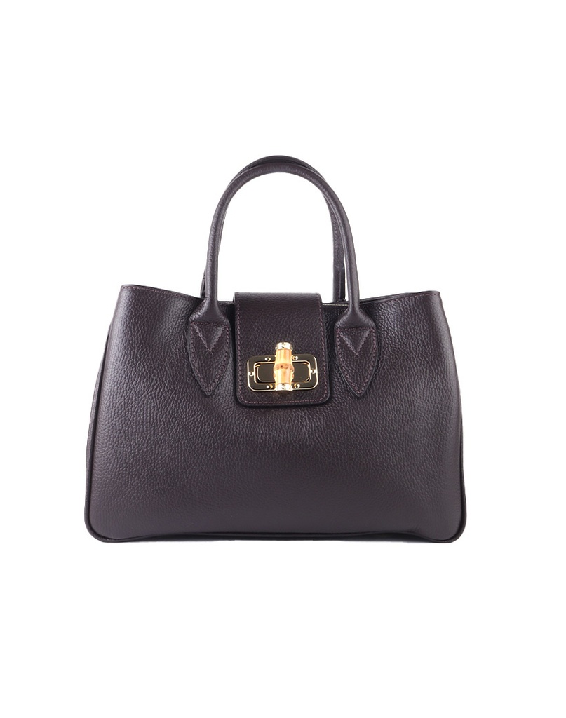 Lederen handtas | Effen | 552833