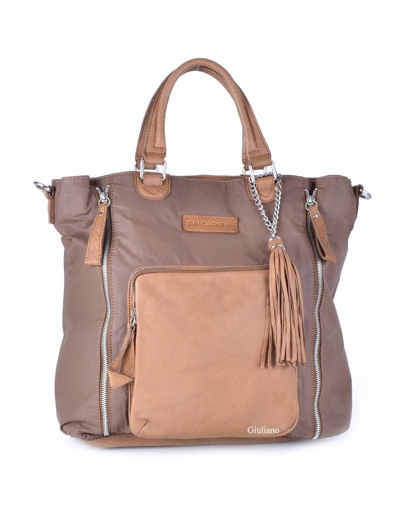 | Lederen met nylon handtas 552486