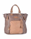 | Lederen met nylon handtas 552486