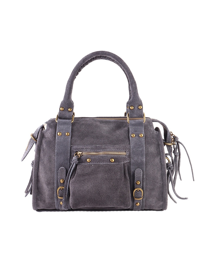 Suede handtas | 552412