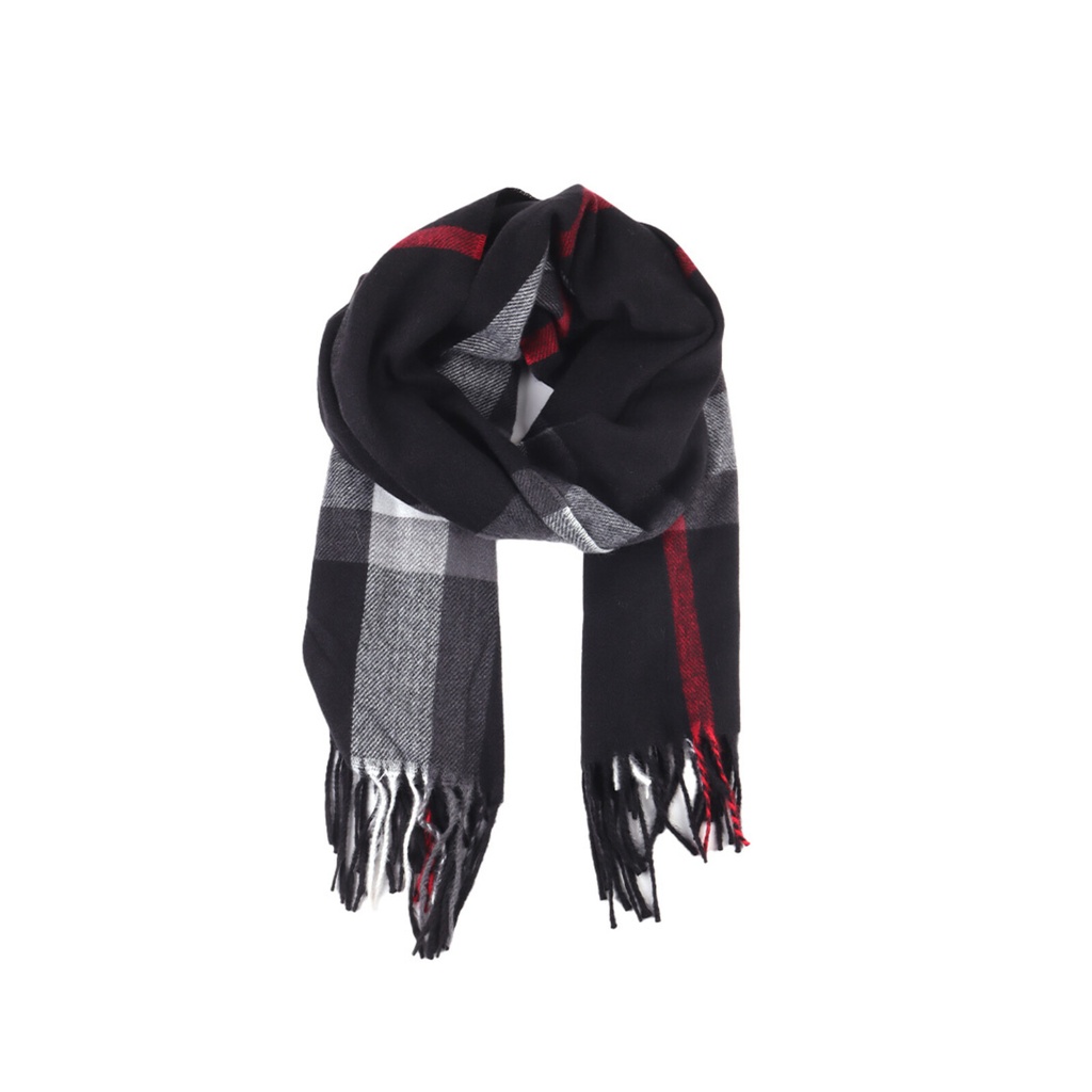 Sjaal met ruiten | 700367 (Zwart)
