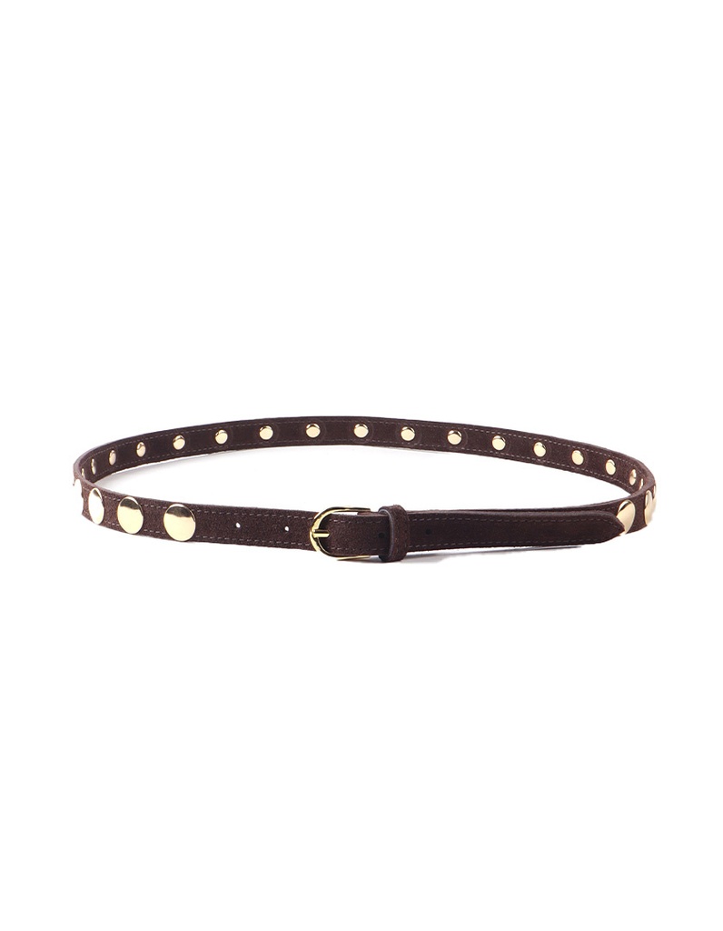 Lederen suede riem | Studs | 559060
