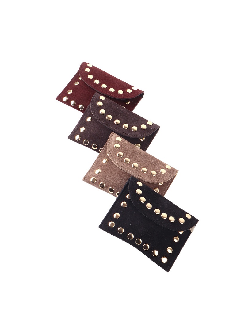Lederen portemonnee | Suede | 559062 (Zwart)