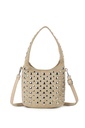 Kunstlederen suede schoudertas| 70143