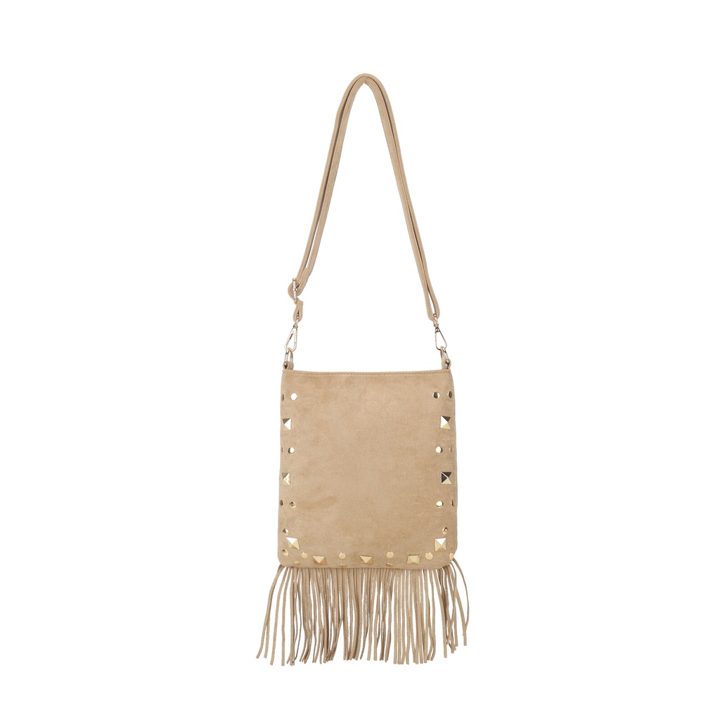 Kunstlederen suede schoudertas | 80166