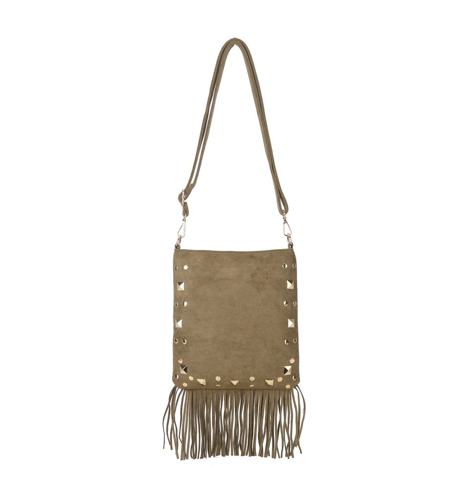 Kunstlederen suede schoudertas | 80166