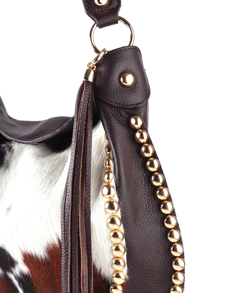 Lederen handtas | 552520 (Beige)