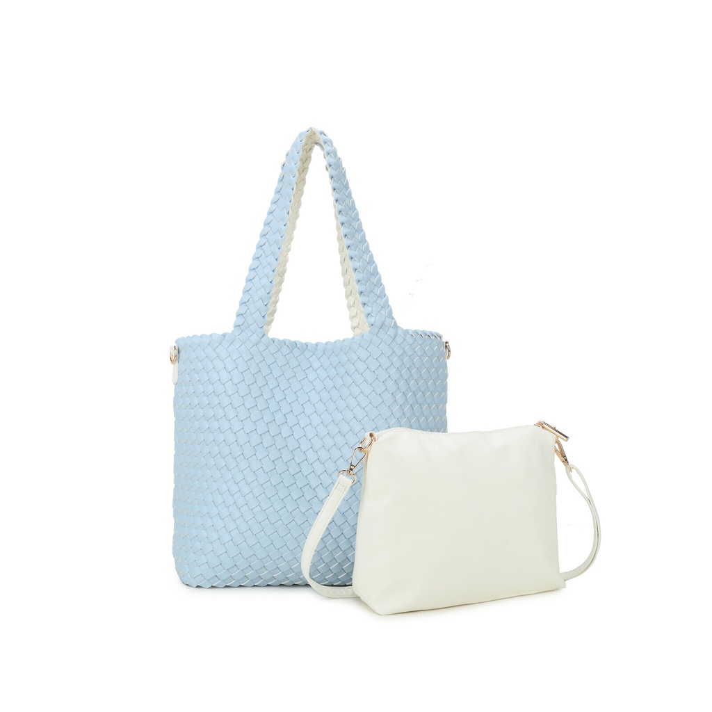 Kunstlederen shopper | Gevlochten | 80161