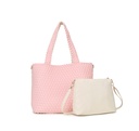 Kunstlederen shopper | Gevlochten|80161