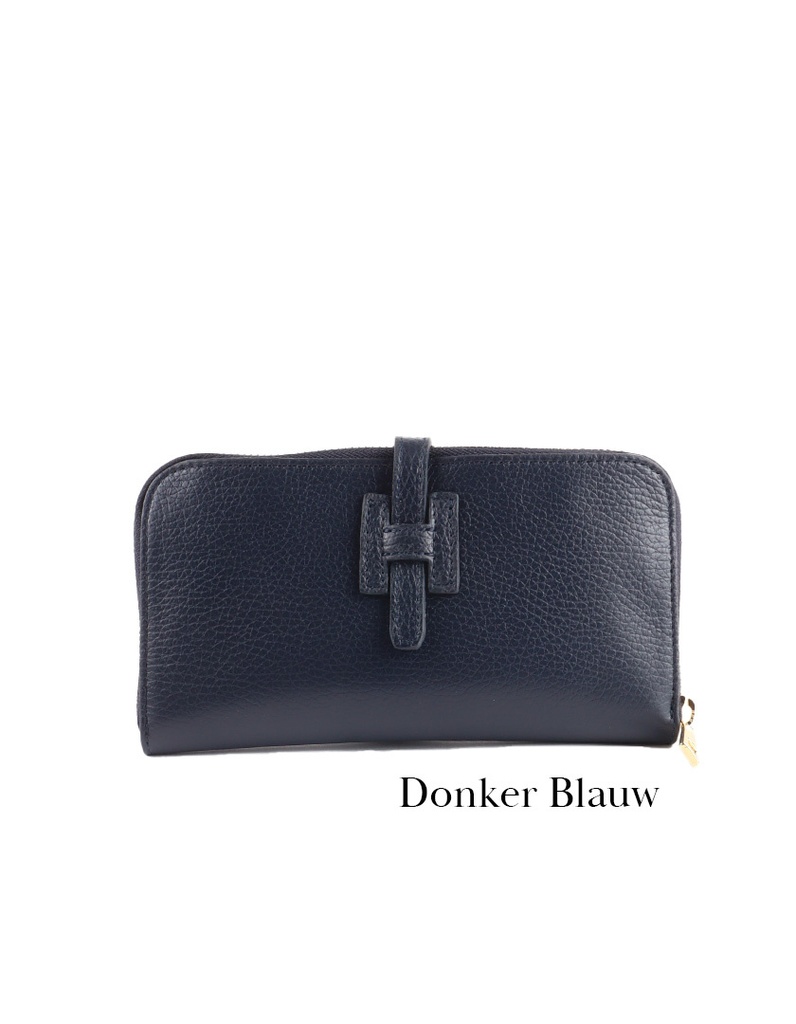 Lederen portemonnee  | 5590693 (Donkerblauw)