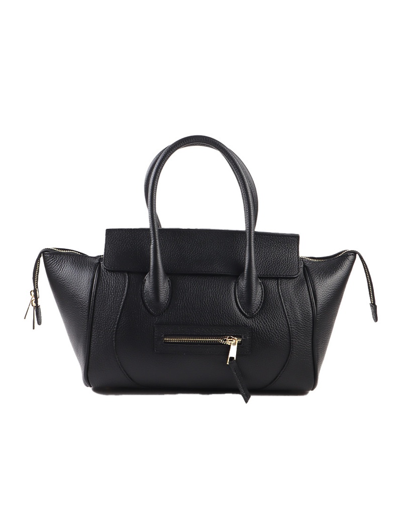 Lederen handtas | 552568 (Zwart)