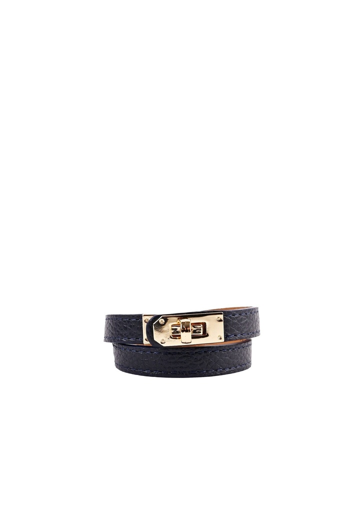 Lederen armband| 559149 (Zwart)