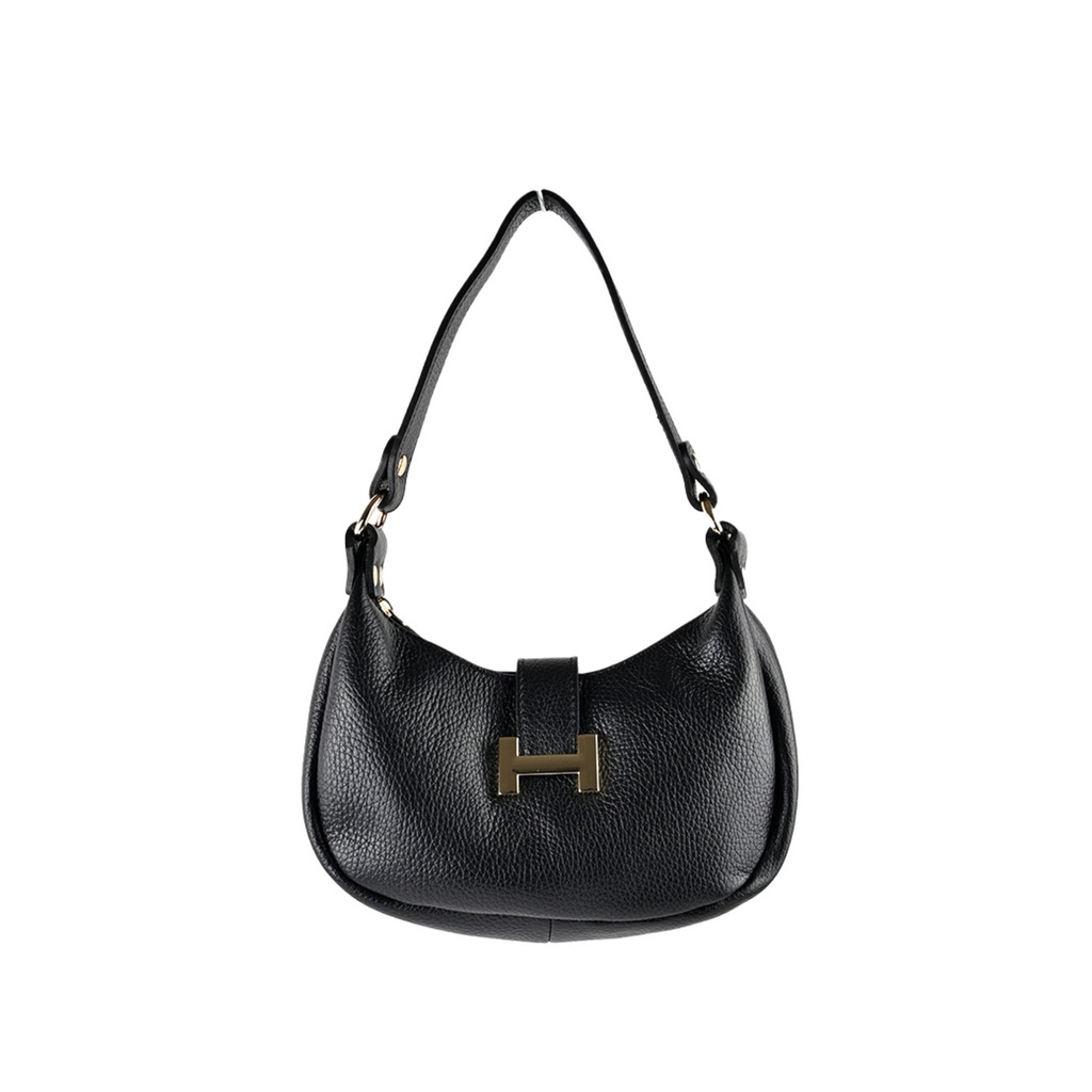 Lederen Handtas | 522581 (Zwart)
