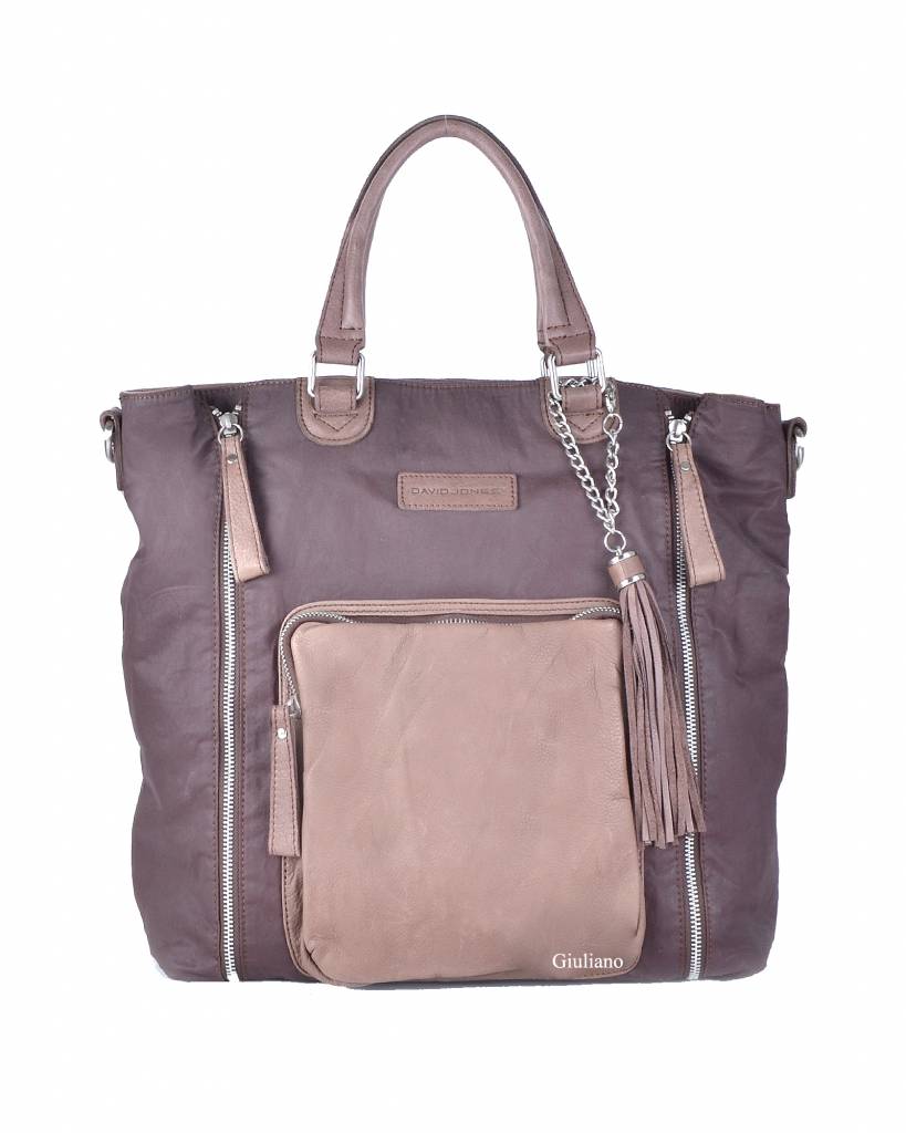 | Lederen met nylon handtas 552486