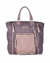 | Lederen met nylon handtas 552486