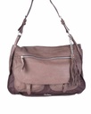 Lederen met nylon schoudertas | 552488