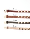 Lederen suede riem | Studs | 559060