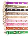 Riem  - Metalen gaatjes leer metallic | 800005