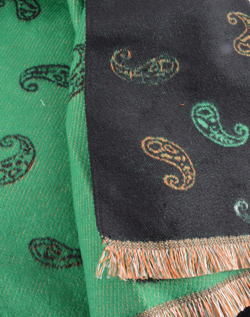 Sjaal Paisley | 700306 (Zwart-groen)