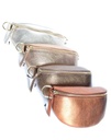 Lederen schoudertas  Metallic