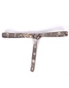 Riem  - Metalen gaatjes leer metallic