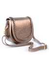 Lederen schoudertas Metallic