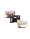 Lederen portemonnee metallic met studs 559062