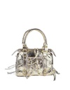 Lederen handtas | 552928 Metallic