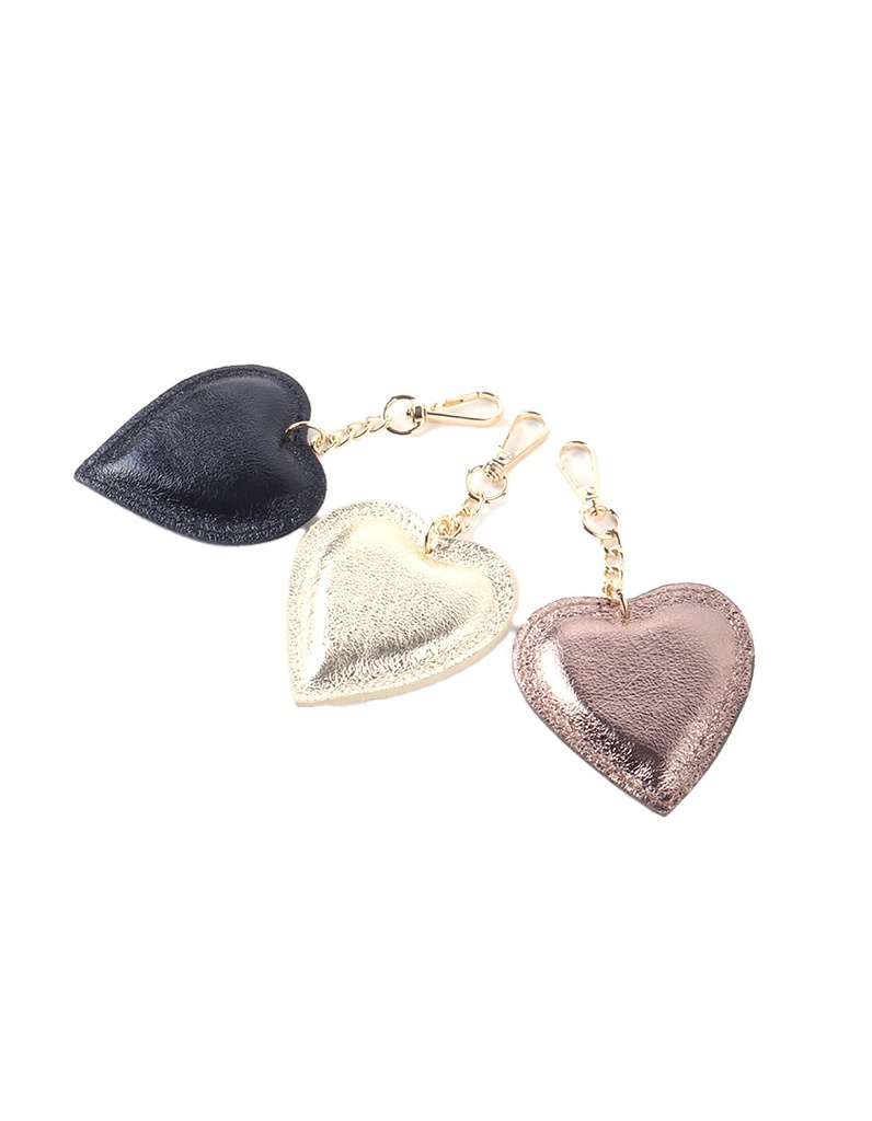 Sleutelhanger | Metallic Hart | Leer XL | 2308