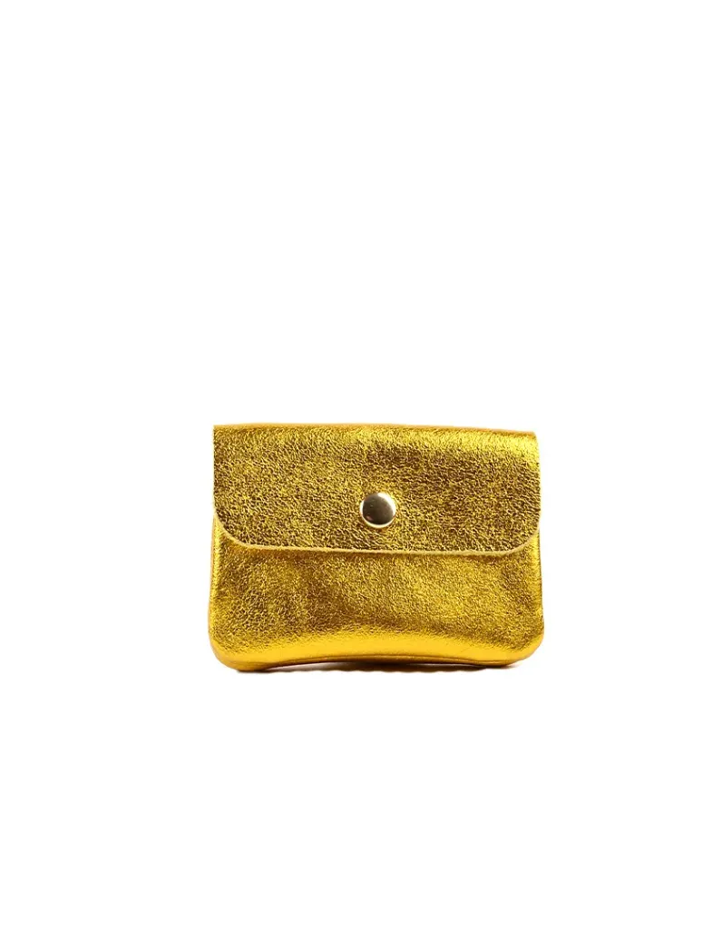 Lederen portemonnee metallic  | 559091