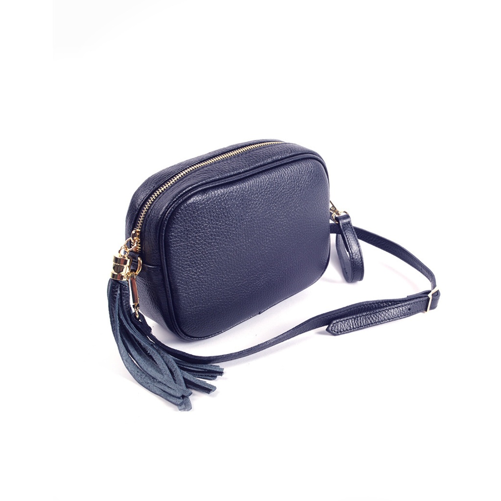 Lederen schoudertas | 552759 (Donkerblauw)