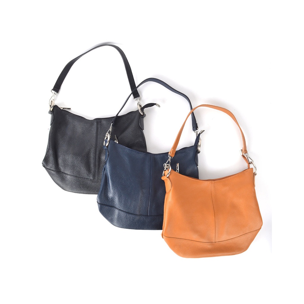 Lederen schoudertas | 552410 (Donkerblauw)