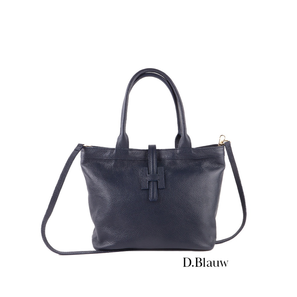 Lederen handtas | 552408 (Donkerblauw)