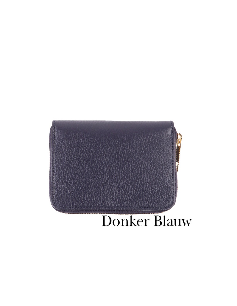 Lederen portemonnee | 559035 (Donkerblauw)