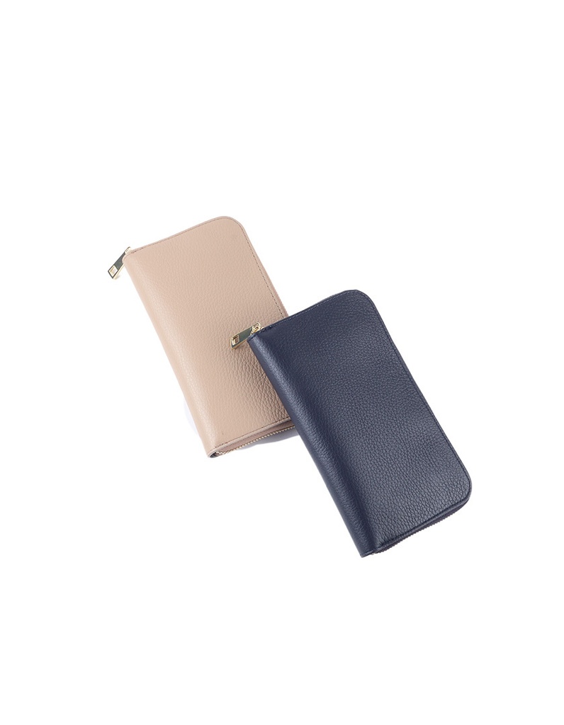Lederen portemonnee | 559069 (Donkerblauw)
