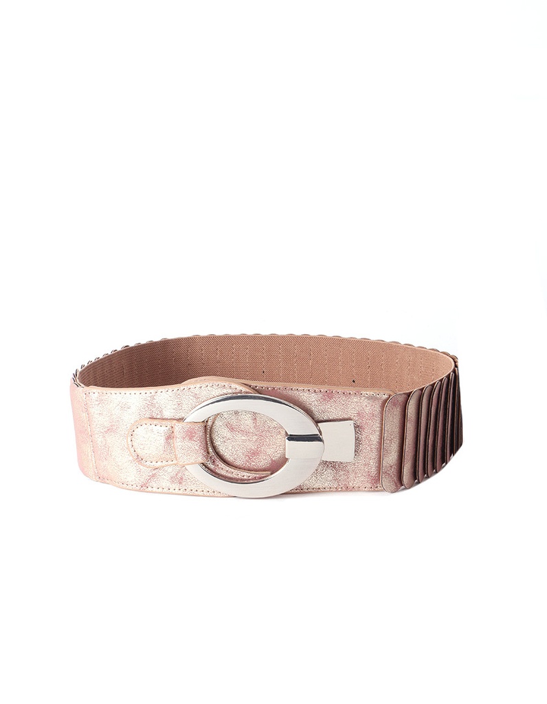 Kunstlederen Riem - Gesp | Metallic Zilver | 400097