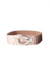 Kunstlederen Riem  - Gesp | Metallic Zilver | 400097