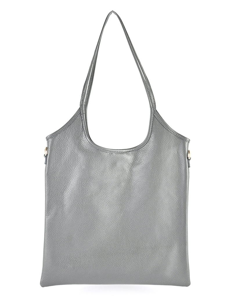 Lederen shopper | 552305 (Donkergrijs)