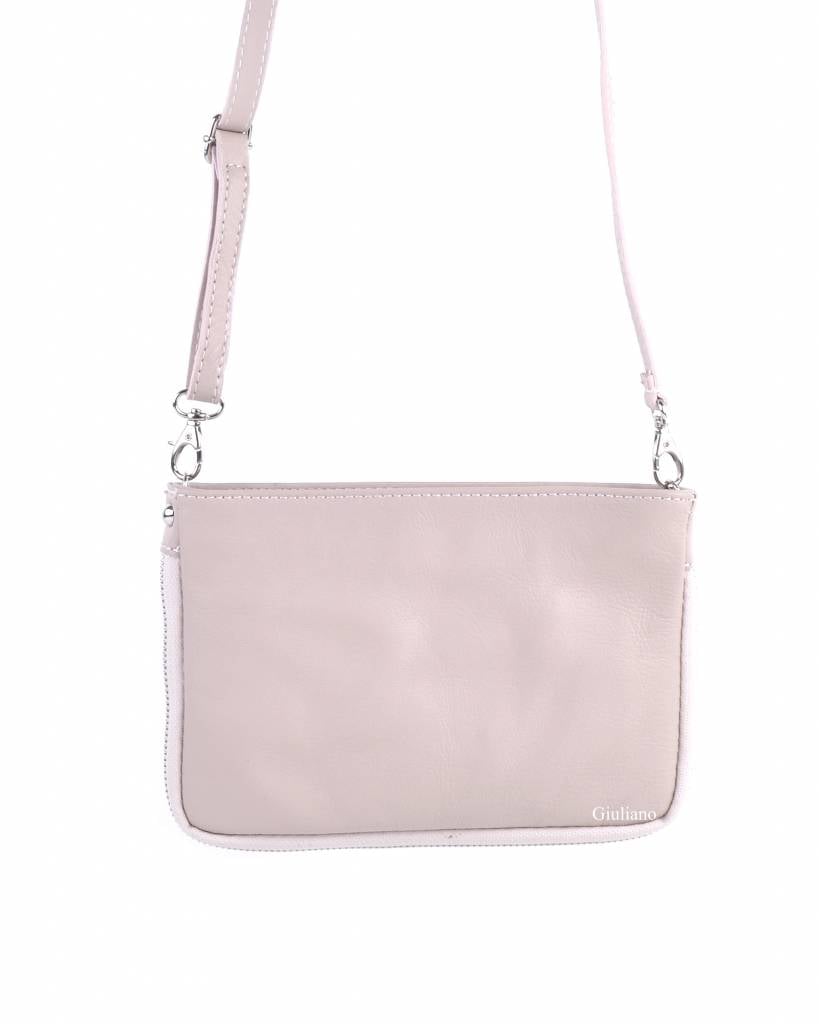 Lederen schoudertasje | Clutch