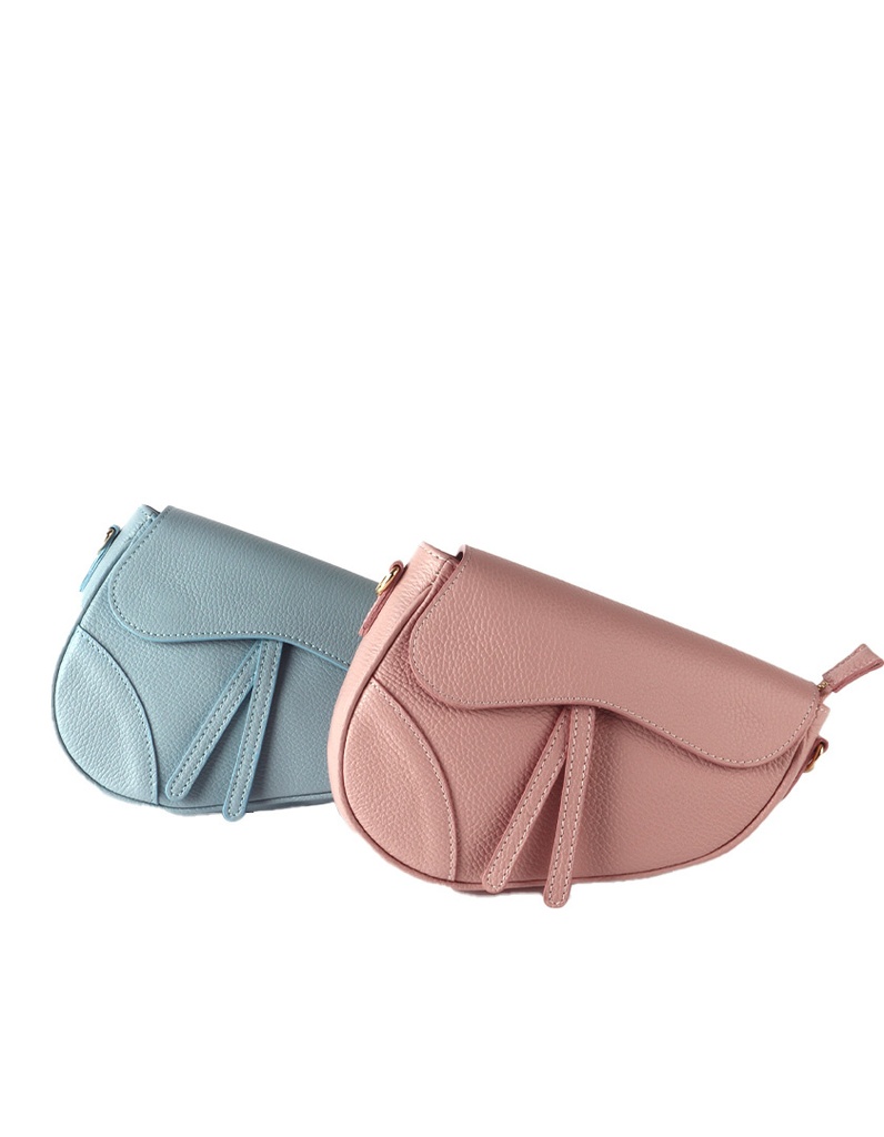 Lederen schoudertas | Lente | 5525260 (Lichtblauw)